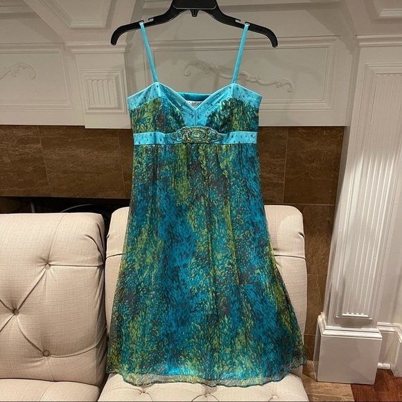 Laundry by Shellli Segal cocktail Silk dress Sz 6 - Picture 1 of 13